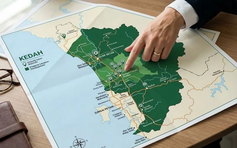Peta lokasi pilihan untuk membeli rumah di Kedah