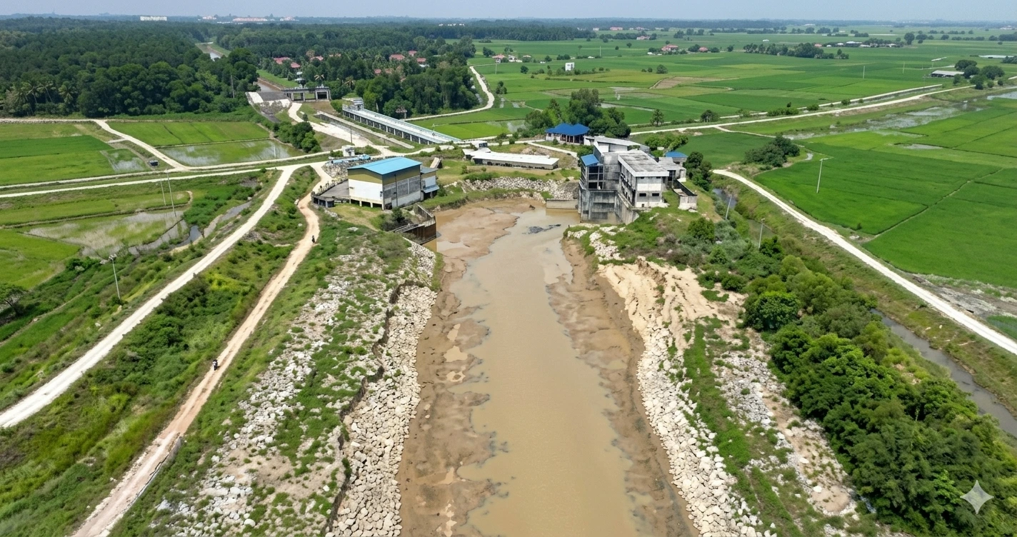 Loji rawatan air dan sistem bekalan air di kawasan perumahan baharu Kedah